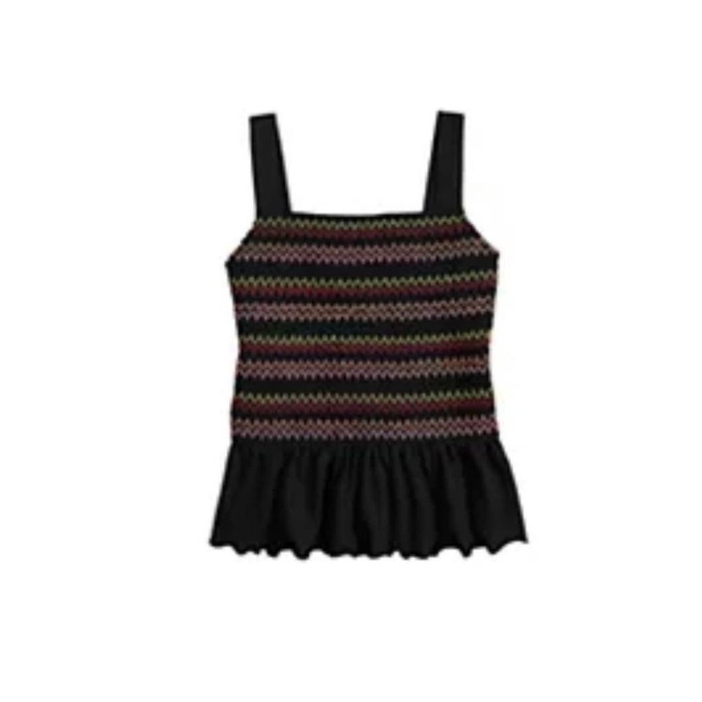 Girls SO Smocked Peplum Tank Top Small (7)